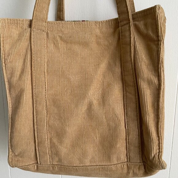 AEROPOSTALE Vintage Mini Tote Bag - Tan Corduroy - Picture 4 of 4
